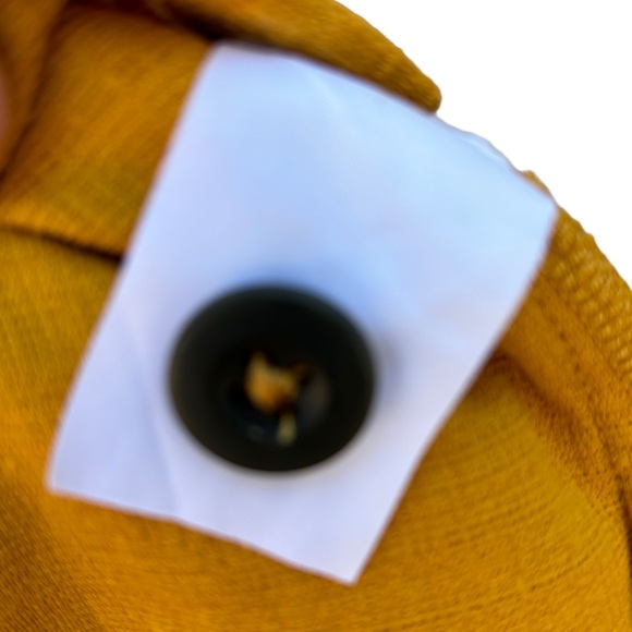 Madewell Women’s S Button Front Mustard Yellow Boho Textured Sleeveless Dress - Picture 7 of 10